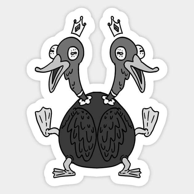 A Cavalcade of Duck (version 3) Sticker by Adaser